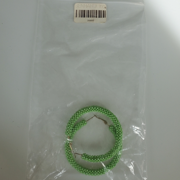 Gennaro beaded hoop earrings - Picture 2 of 5